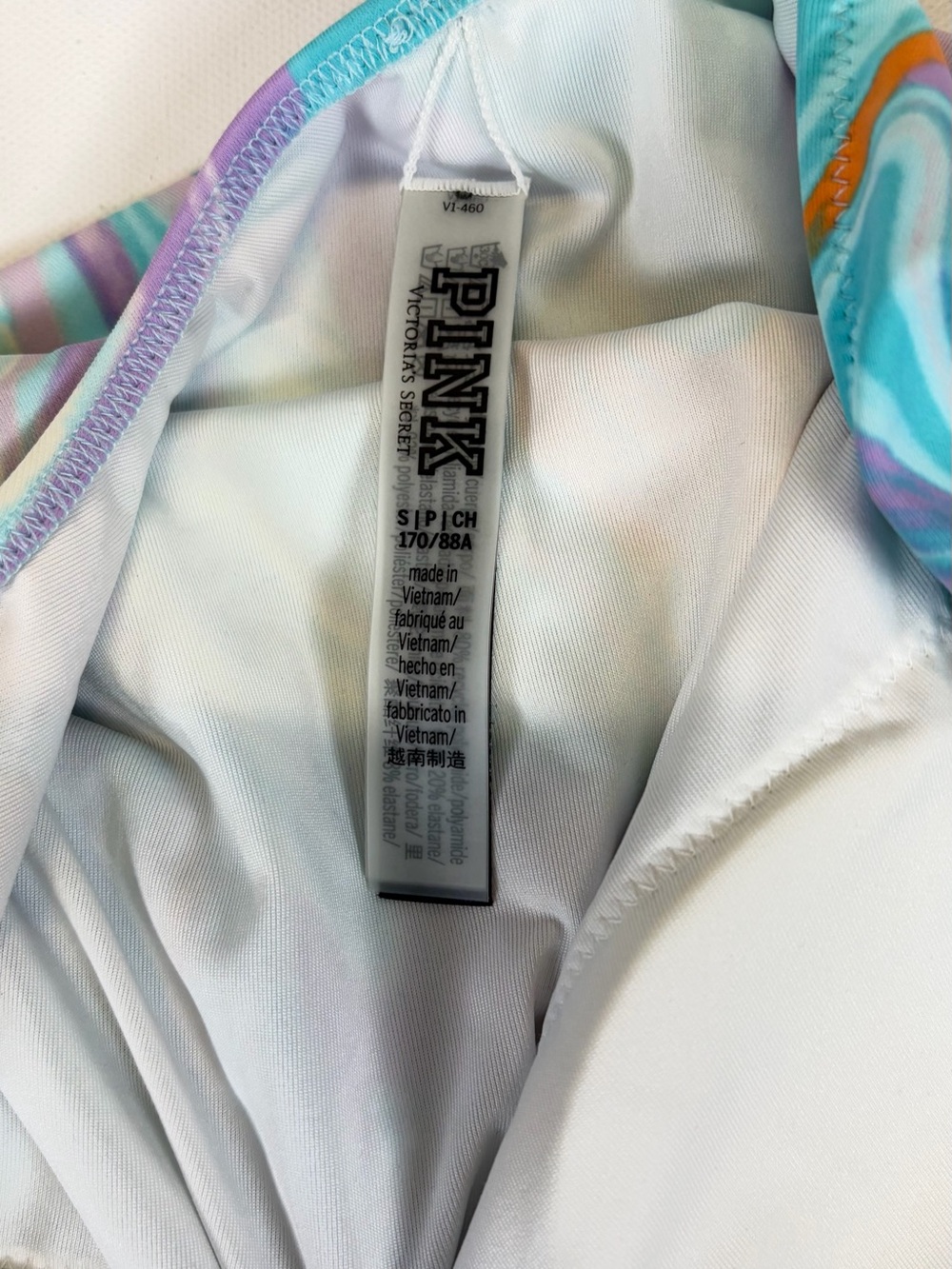 PINK Victoria’s Secret Marble Print One Piece Swimsuit Size Small NWT - Picture 2 of 5